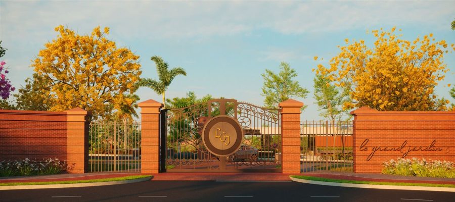 Le grand Jardin vista do portal de acesso